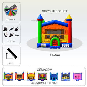 Château gonflable pour enfants avec aire de jeux souple et petit château gonflable extérieur - Product Image 5