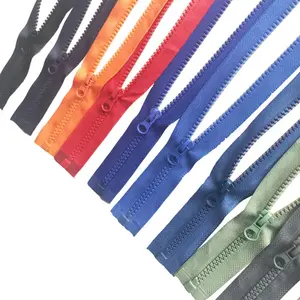 High Quality Environmental Zipper Manufacturing Fancy 5# Color Plastic Resin Clothing open end zipper