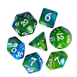 Hot Sale Dice Set Good Quality Resin Dice Two Color Mixture 6 Sided Dice