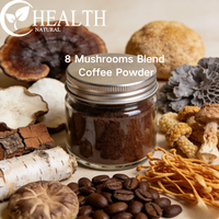 Yhealth Instant Coffee 8 Mushrooms Blend Coffee Powder Chaga Reishi Lions Mane Maitake Mushrooms Customized Packaging OEM