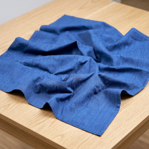 Tela de Algodón Khadi 100% Orgánica Tejida a Mano de Primera Calidad, para Vestidos de Niñas y Niños, Color Azul Sólido, Transpirable, 150GSM, Peso Medio, Secado Rápido - Product Image 1