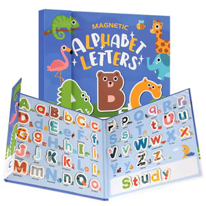 Giocattoli per l'apprendimento della prima infanzia libri di cognizione alfabeto giochi di ortografia di parole magnetiche in legno giocattoli per bambini - Product Image 1