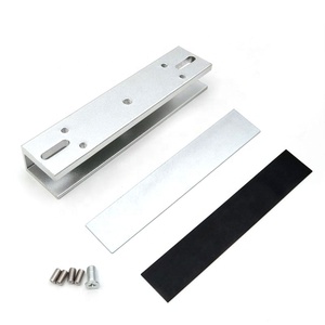 <span class=keywords><strong>Support</strong></span> en <span class=keywords><strong>U</strong></span> de 280 kg (600 lb) en alliage d'aluminium haute résistance avec serrure électromagnétique, adapté aux portes en verre sans cadre - Product Image 2