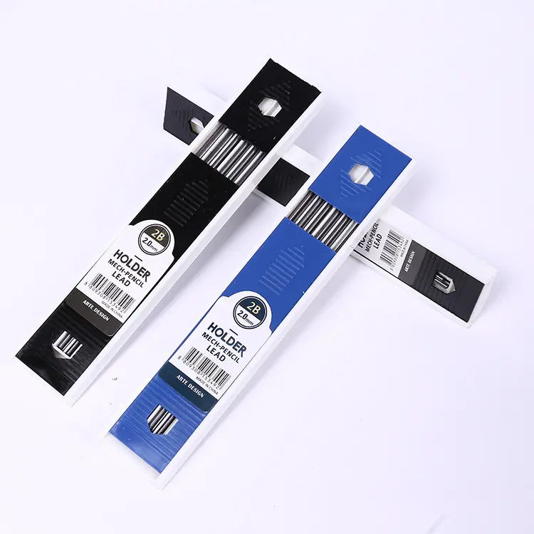 Wholesale custom logo print black mechanical pencil 2mm lead refill