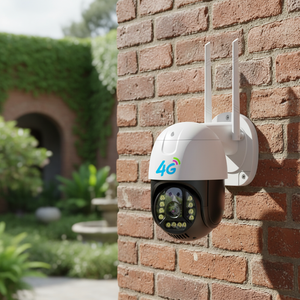 Cámara de Seguridad Exterior con Tarjeta SIM 4G, WiFi Inalámbrica, PTZ, Monitoreo con Visión Nocturna a Todo Color, HD, Protección de Seguridad para el Hogar en la Nube - Product Image 1