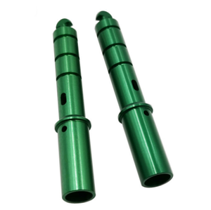 Mecanizado CNC Personalizado de Alta Precisión |   Eje hueco de aluminio anodizado verde, piezas mecánicas de pasador personalizadas OEM - Product Image 1