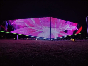 Đèn Màn Hình Lưới 20Mm 25Mm Hệ Thống Chiếu Sáng Kiến Trúc LED Lập Trình Đủ Màu RGB Chiếu Sáng Mặt Tiền Xây Dựng Vĩnh Viễn - Product Image 4