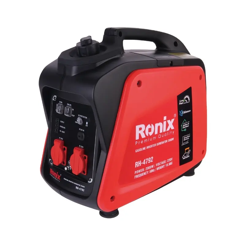 Ronix RH-4792 Modell 2.0kW tragbarer Silent benzin generator Rückstoß 2000w Wechsel richter generator