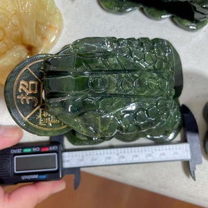 Wholesale Natural <strong>Stone</strong> Carved Yellow Green <strong>Jade</strong> Money Frog Carving Crystal Craft for Gift Decoration - Product Image 5
