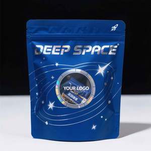 Bolsas de Mylar impresas personalizadas de 3,5g con ventana, embalaje exótico holográfico resellable para gomitas comestibles de setas y flores - Product Image 6