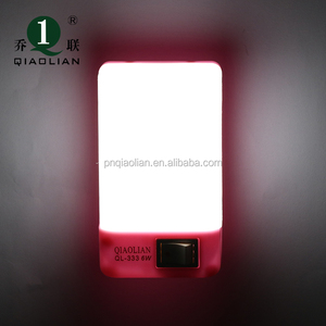 Cross-border prodotti a risparmio energetico 6W morbida luce di notte del LED 110-250V presa interruttore comodino per bambini camera da letto di accesso scale di notte - Product Image 3