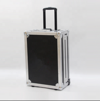 Boîtier de transport DJ en aluminium de style design avec double compartiment coulissant personnalisable pour contrôleur numérique