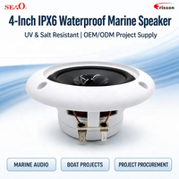 OEM ODM Haut-parleur marin étanche IPX6 de 4 pouces, audio multifonctionnel pour les environnements marins et humides.