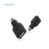 Adaptador USB a hembra a Mini USB macho OTG para coche AUX MP3 MP4 tabletas teléfonos U-Disk conector de datos