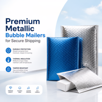 Enveloppes à bulles écologiques personnalisées avec logo - Enveloppes d'expédition rembourrées colorées, auto-adhésives, imperméables pour le commerce électronique