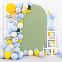 Housse de panneau d'arche ajustée en Spandex de qualité supérieure pour événements de mariage, toile de fond de luxe, décoration de ballons pour douche nuptiale, 3-6 pieds x