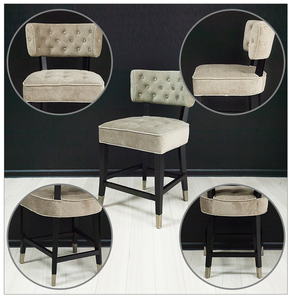 Ghế Phòng Ăn Bằng Vải Phong Cách Bắc Âu Hiện Đại Chất Lượng Cao Ghế Quầy <span class=keywords><strong>Bar</strong></span> Bằng Nhung Đặt Làm Theo Yêu Cầu - Product Image 6