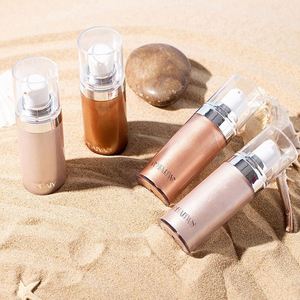 Palette de plage transfrontalière Handaiyan à base de minéraux, <span class=keywords><strong>huile</strong></span> éclaircissante pour la peau, lait liquide pressé, écran solaire, 4 illuminateurs - Product Image 4