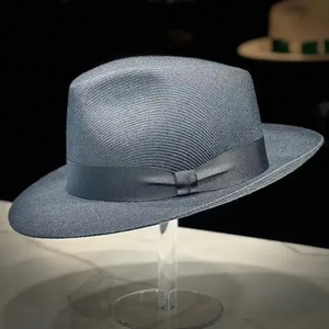 Toquilla straw fedora <b>hat</b> Ribbon <b>band</b> wide brim <b>hat</b> Unisex adult casual <b>hat</b> Summer straw <b>hat</b> ribbon - Product Image 1
