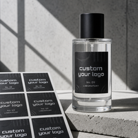 Étiquettes autocollantes personnalisées pour emballages de produits, résistantes à l'eau, avec logo de luxe, pour flacons de cosmétiques et de parfums en verre