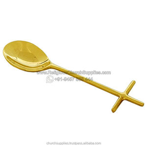 Cuillère à encens en laiton à poignée croisée IS1002 Premium pour bougies Premium - Product Image 2