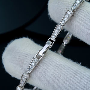 Pulsera de tenis unisex de moda con moissanita VVS y plata de ley 925, estilo hip hop, ideal como regalo para fiestas y ocasiones especiales. - Product Image 3