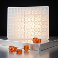 Moule en silicone platine carré arrondi de 2,5 ml, mini-pétales en relief, motifs personnalisés, pour bonbons, chocolat, savon, résine, bougies, plâtre