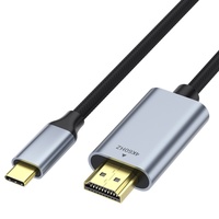 Câble adaptateur Type-C vers HDMI 4K pour projection d'écran de téléphone portable et d'ordinateur, câble HD Type-C vers HDMI