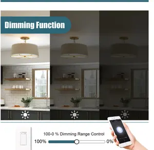 Us Light Switch Barep UL Listed American US Canada 120v Smart Wifi Dimmer Switch For Led Lights