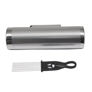 Juego de raspadores para guiro de 10 pulgadas de largo, cilindro hueco de acero inoxidable con mango lateral para percusionistas latinos - Product Image 5