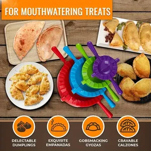 Lot de 4 moules professionnels écologiques en plastique pour raviolis, presse à pâte, emporte-pièces, façonneurs de pâtisserie, pour pierogi et biscuits, pour la cuisine - Product Image 4