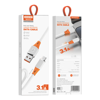 Kabel Pengisi Daya Cepat Silikon SMS BP19 Hotsale 1M 3.1A, Kabel Pengisian Cepat dan Transmisi Cepat, Kabel Charger HP USB