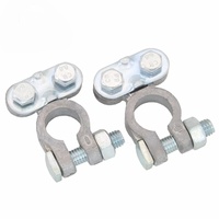 Pince de borne de batterie de voiture, positive et négative, en alliage robuste, type boulon, 12V/24V, pour auto, camion, bateau, camping-car, marine
