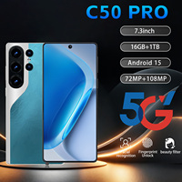Teléfono Celular Desbloqueado al por Mayor con Doble SIM, Camon 50 Pro, Pantalla de 7.3 Pulgadas, Cámara de 108MP, Octa Core, 16GB+1TB, Android 15, Smartphone 5G