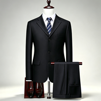 Setelan Jas Formal Bisnis Pria 2 Kancing dan 3 Kancing Single Breasted, Bahan TR Anti Kusut untuk Acara Kantor