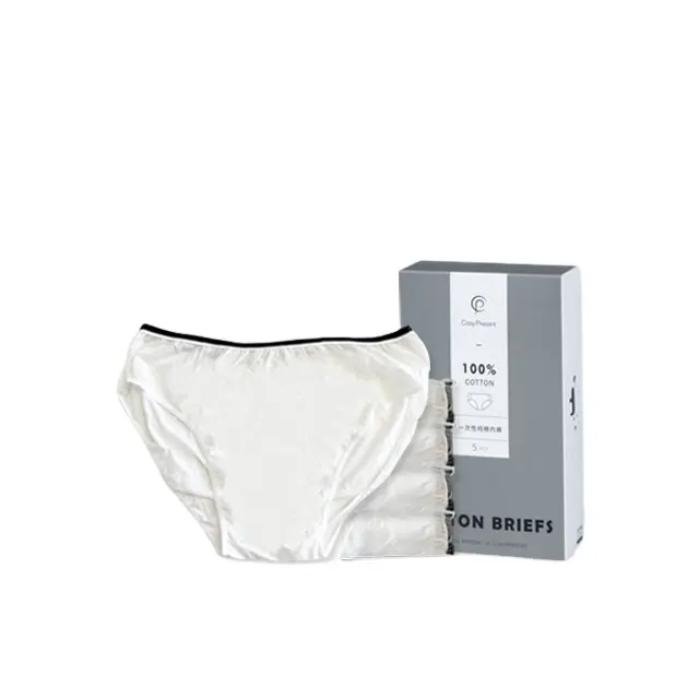 wholesale soft breathable white organic cotton mens disposable underpants free sample