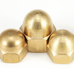 Écrous dôme hexagonaux en laiton M3 M4 M5 M6 M12 M16 M20, couvre-têtes décoratifs métriques DIN1587 - Product Image 2