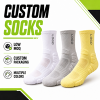 Chaussettes de sport à compression avec logo personnalisé, chaussettes athlétiques de soutien pour la course à pied, la gym et les sports de plein air