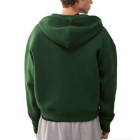 Sweat à capuche zippé personnalisé pour homme, coupe courte, coupe régulière, en tissu épais de haute qualité, idéal pour l'hiver