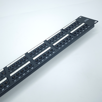 Panneau de distribution téléphonique 2U 19 pouces CAT3 RJ11 25/50 ports – Boîtier de distribution vocale RJ11 25/50 ports