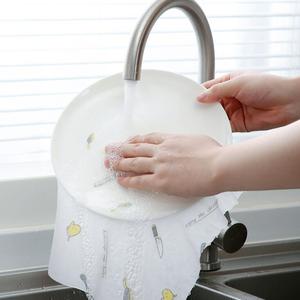 Disposable Printed Dish <b>Cloth</b> Rectangle Non Woven Fabric <b>Kitchen</b> Cleaning <b>Cloth</b> Random Color - Product Image 5