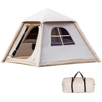 Tente gonflable de camping extérieur en Oxford TPU avec colonnes d'air, imperméable, résistante aux UV, portable, installation rapide quatre saisons pour 3-4 personnes