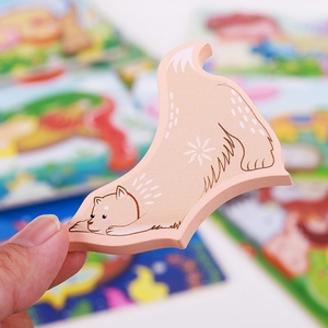 Montessori Cartoon Animal Shapes 3d <strong>Puzzle</strong> Cheap Price Wooden Kids Jigsaw <strong>Puzzle</strong> - Product Image 3
