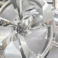 Jantes en alliage forgé polies miroir 20-22 pouces, aspect chrome, 5 branches fendues 5x112 pour Audi A6 A7 S6 S7 RS7