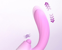 Vibrateur multifréquence 2 en 1 pour femmes, stimulation du point G et du point C, auto-défense, insertion télescopique, propulsion, jouet sexuel en silicone, USB