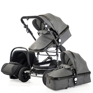 Système de poussette 3-en-1 pour bébé avec nacelle convertible et siège auto, poussette 2-en-1 avec couvre-pieds et cadeaux - Product Image 5