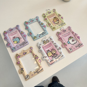 Porte-cartes de visite en PVC de 4 pouces, style <span class=keywords><strong>dessin</strong></span> <span class=keywords><strong>animé</strong></span> japonais, motif chat banane, pour cartes d'identité scolaires, cartes repas, albums et petites cartes - Product Image 3