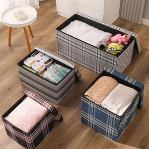 Caja de Almacenamiento Otomana Plegable con Tapa, Diseño Creativo en Forma de Cubo, Reposapiés - Product Image 4