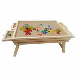 Wooden Jigsaw Puzzle Table With Light Jigsaw Folding Puzzle Table