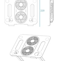 Support pour ordinateur portable en aluminium robuste OEM avec ventilateur de refroidissement, réglable en hauteur, support portable pour ordinateur, pour la maison et le bureau